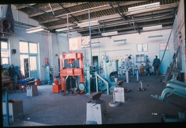 Photograph, Ballarat School of Mines Workshop Interior, 1980s?