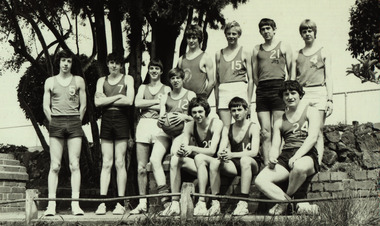 Photograph - Image - Black and white, Ballarat Junior Technical School Basketball Team
