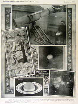 A number of photographs relating to the Ballarat Observatory. 