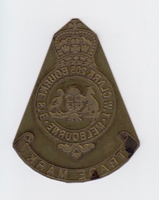 Article - Article - Metal plate, ZILLES COLLECTION: Metal Printers plate; T.W. Clark 205 Bourke Street Melbourne; Trade Mark