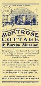 Card - Card - Advertising, ZILLES COLLECTION: Advertising Card for Historic Montrose Cottage and Eureka Museum