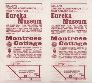 Document - Document - Advertising Cards, ZILLES COLLECTION: Advertising Card for Historic Montrose Cottage and Eureka Museum
