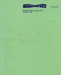 Document - Document - Letterhead, ZILLES COLLECTION: Letterhead for Serendipity of Ballarat