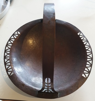 Pierced copper bowl