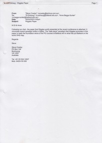 Document - Document - Transcript of presentation, VIOSH: "How did we get where we are today" presented by Eric Wigglesworth, 2003. Chronicles recent paradigm shifts in Safety