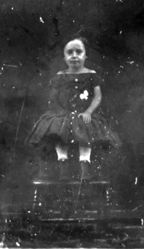 A girl sitting on a chair