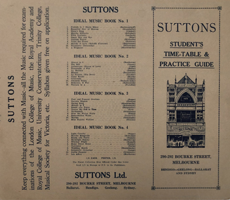 Flyer, Suttons Student's timetable and practice guide