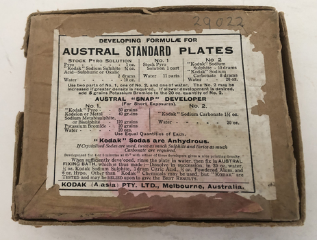 Back of box with label