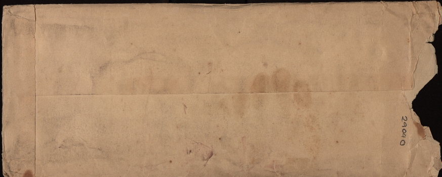 Envelope with old handprint on it 