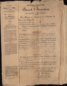 Cover of French patent Document