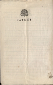 Back page of Victorian Patent 1899 relating to Combustion Engine