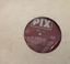 Centre of record with title of music