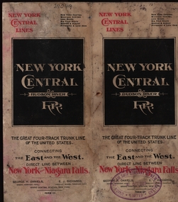 New York Central Hudson River Map and Timetable used by Henry Sutton