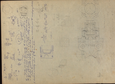 Diagram and notes by Albert Sutton, son of Henry Sutton