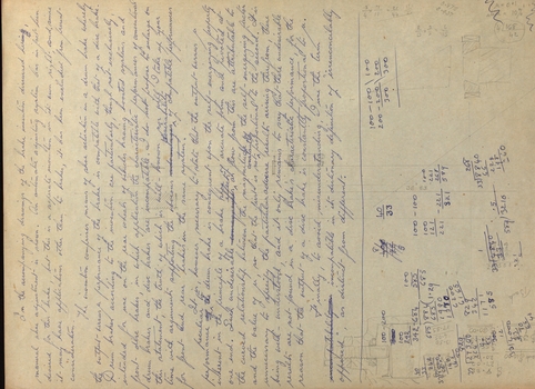Notes and Calculations by Albert Sutton, son of Henry Sutton 