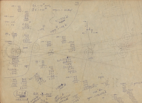 Diagram and calculations by Albert Sutton, son of Henry Sutton