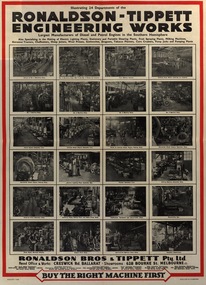 Poster - Poster - Advertisement, ZILLES COLLECTION: Posters advertising Ronaldson and Tippett Engineering, Ballarat