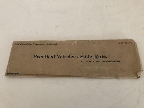 Cover of slide rule