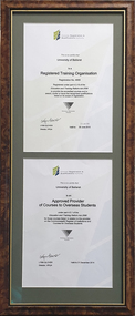 Framed certificates