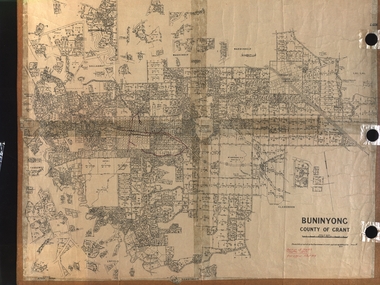 Plan, Department of Crown Lands and Survey, Melbourne, Buninyong County of Grant, 23/07/1929