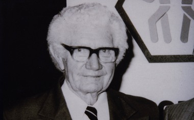 Photograph - Photograph - black and white, VIOSH: Harold Greenwood Thomas: Founding member of the Safety Engineering Society of Australia, c1950