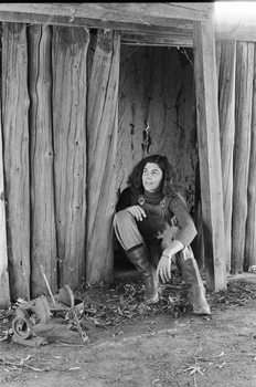 Jan Feder at a Slab Hut