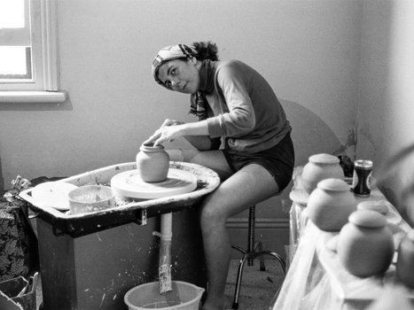 Jan Feder at a Pottery Wheel
