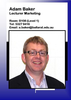 Adam Baker - Lecturer Marketing