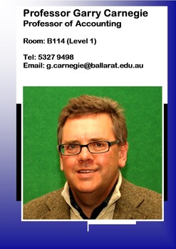 Professor Garry Carnegie - Professor of Accounting