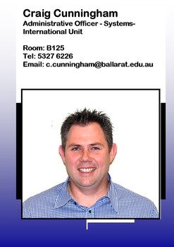 Craig Cunningham - Administrative Officer Systems - International Unit