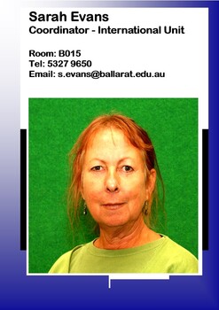 Sarah Evans - Co-ordinator - International Unit