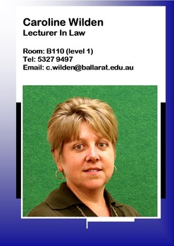 Caroline Wilden - Lecturer in Law