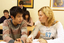 Two students working together