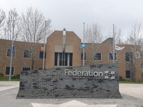 Mount Helen Campus Flags at Half Mast at the TIme of Queen Elizabethh II's Death