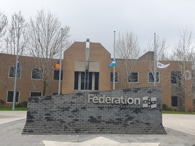 Mount Helen Campus Flags at Half Mast at the TIme of Queen Elizabethh II's Death