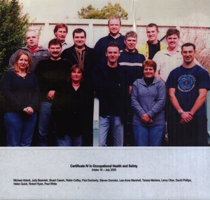Photograph - Laminated Photograph - Colour, VIOSH: Certificate IV in Occupational Health and Safety; Intake 18, July 2002