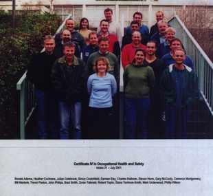 Photograph - Laminated Photograph - Colour, VIOSH: Certificate IV in Occupational Health and Safety; Intake 21, July 2001