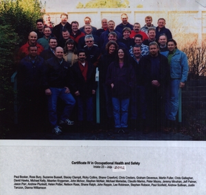 Photograph - Laminated Photograph - Colour, VIOSH: Certificate IV in Occupational Health and Safety; Intake 23, July 2002
