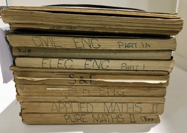 Book - Book - Exercise, E J Barker: University of Melbourne Exercise Books for Bachelor of Mechanical Engineering; 1945, 1946, 1947