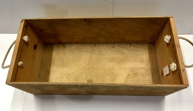 Container - Container - Wooden Box, Ballarat Institute of Advanced Education: Wooden Book Box with Rope Handles