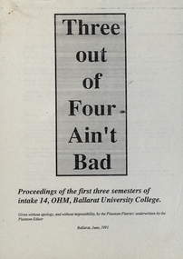 Document - Document - Year Book, VIOSH: Ballarat University College; Intake 14, Occupational Hazard Management
