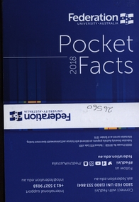 Pamphlet - Ephemera, Fed Pocket Facts,  2018
