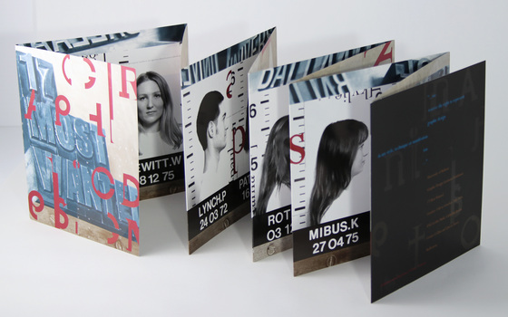 20pp concertina fold brochure promoting University of Ballarat, Bachelor of Art (Graphic Design) Graduate Exhibition
