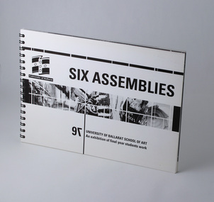 Catalogue accompanying exhibition of final year, Visual Arts student work at University of Ballarat, 1997.  Spiral bound landscape book, 36 leaves (72pp) plus card covers front and back. Single colour black and white print throughout.