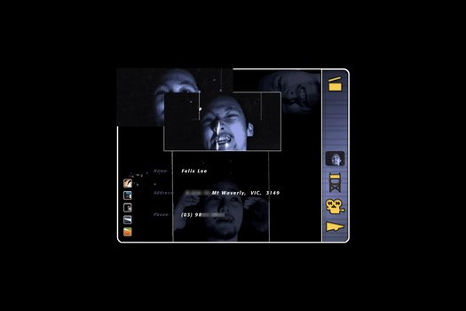 Screen capture: navigational and contact page for Felix Lee, contact details blurred for privacy.