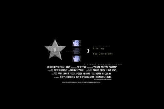 Screen capture of end credits from "Silver Screen Cinema" CD. White text on black background.
