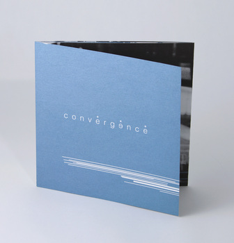 Ten page roll-fold brochure, printed in two colours (black and a metallic silver-blue).
