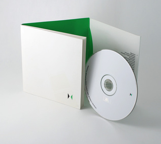 Cardboard CD case and booklet printed in three special colours (black, green and varnish). 