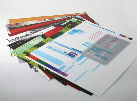 The original (1997) works are offset printed in black and silver, the overprint (2000) works are in full, four process colour.