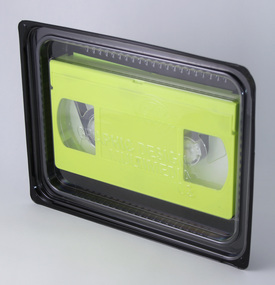 Custom moulded food tray, featuring student designed type and graphic.